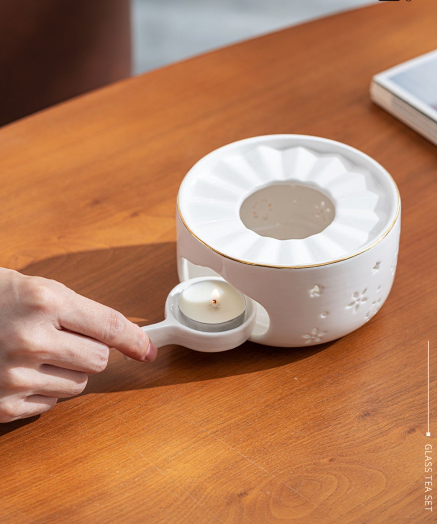 IwaiLoft 癒し空間づくり ティーウォーマー キャンドルスタンド 保温 ティーポット 急須 ウォーマー キャンドルウォーマー 耐熱ソースウォーマー 耐熱ウォーマー バーニャカウダ チーズフォンデュ チョコフォンデュ パーティー おしゃれ おうち時間 陶器