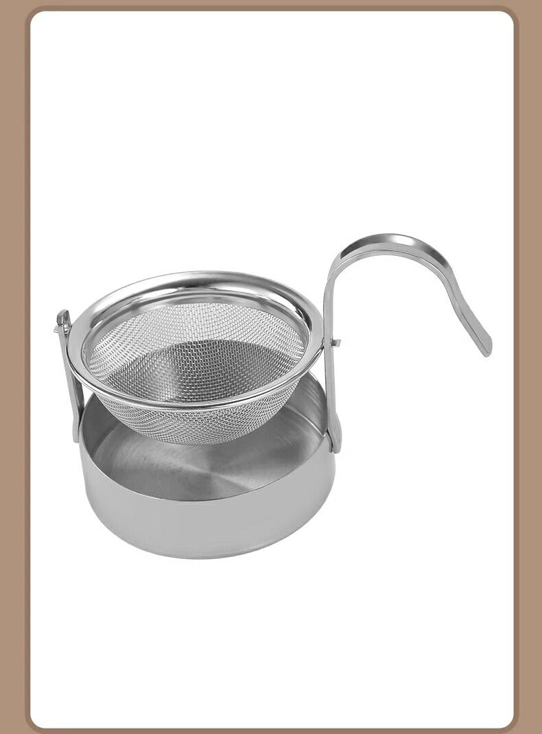 IwaiLoft 北欧 金属製 茶こし 茶漉し 回転式 ミラー 受け皿 ゴールド ティーストレーナー(茶こし)ドリッパー フィルター ティーストレーナー ガラス 紅茶 ステンレスの茶こし 急須 マグカップ ティーポット など用 取っ手付き ちゃこし 茶道具 ギフト プレゼント