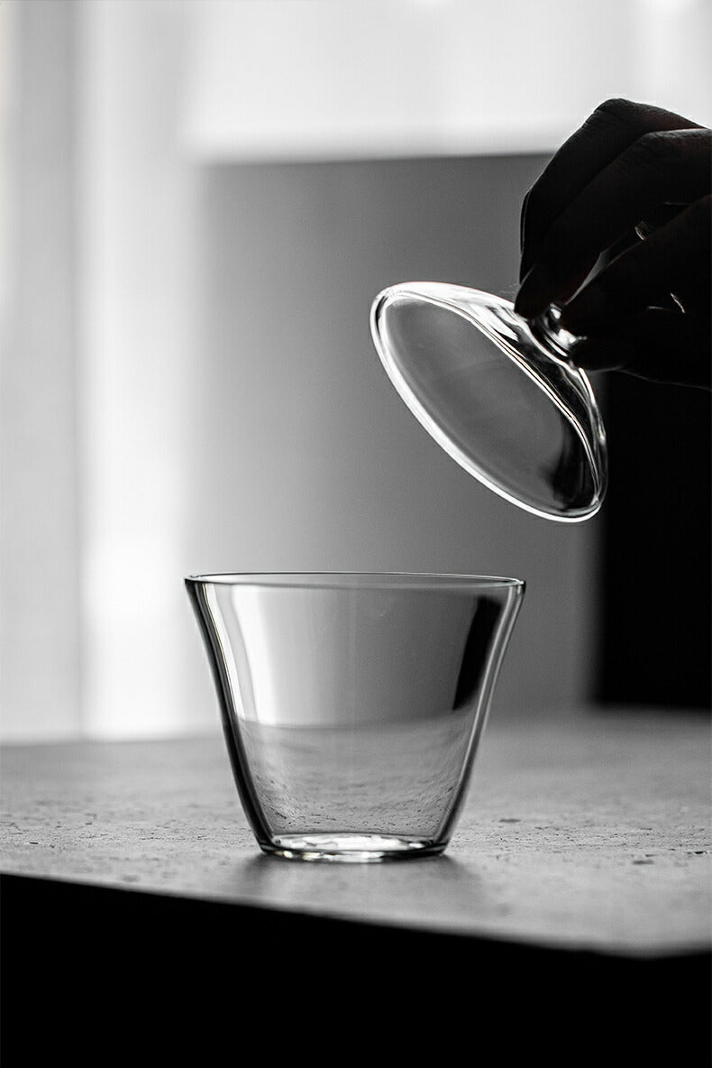 IwaiLoft 170ml ガラス 蓋物 蓋付碗 珍味入れ 宝瓶 抹茶茶碗 茶碗蒸し 蓋碗 湯冷まし 茶器 手作り 中国茶器 台湾茶器 岩茶 茶器 父の日 母の日 ギフト