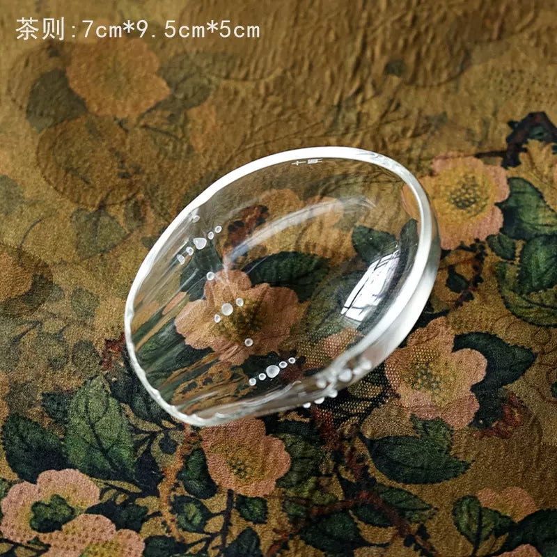 IwaiLoft Glass Art 作家作品 耐熱ガラス 茶合 さごう 茶量 お茶 茶葉 茶箕 中国茶 茶道具 中国茶器 茶則 台湾 茶雑貨 おしゃれ 茶器 手作り 茶芸 ティータイム 煎茶道具 送料無料