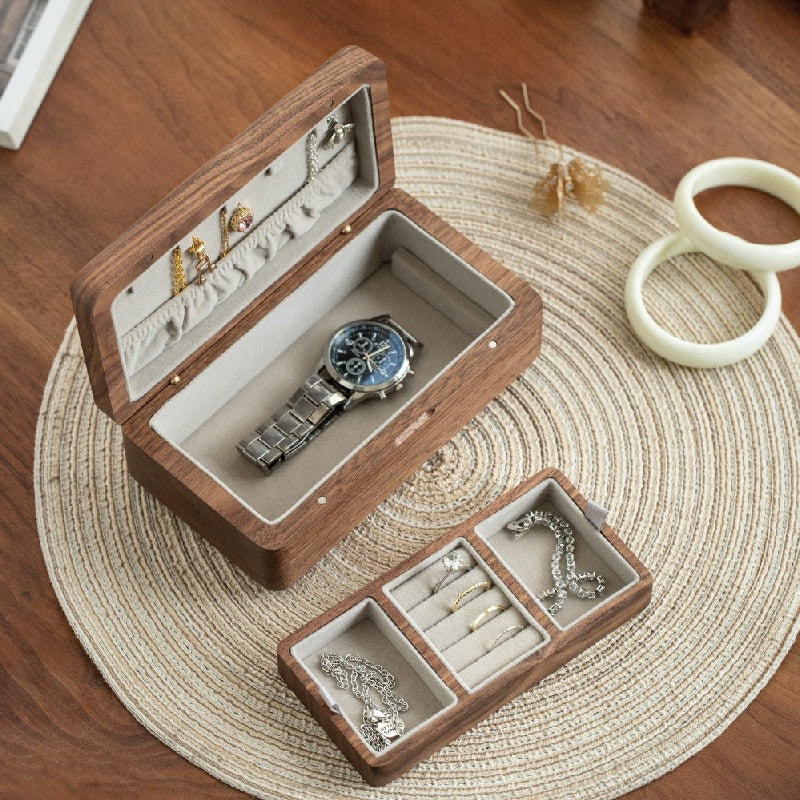 IwaiLoft 指輪ケース リングケース 木製 収納 高級 小さい ミニサイズ おしゃれ 婚約指輪入れ 婚約指輪収納 持ち運び リングボックス 携帯 外出 旅行便利 結婚式 結婚お祝い プレセント