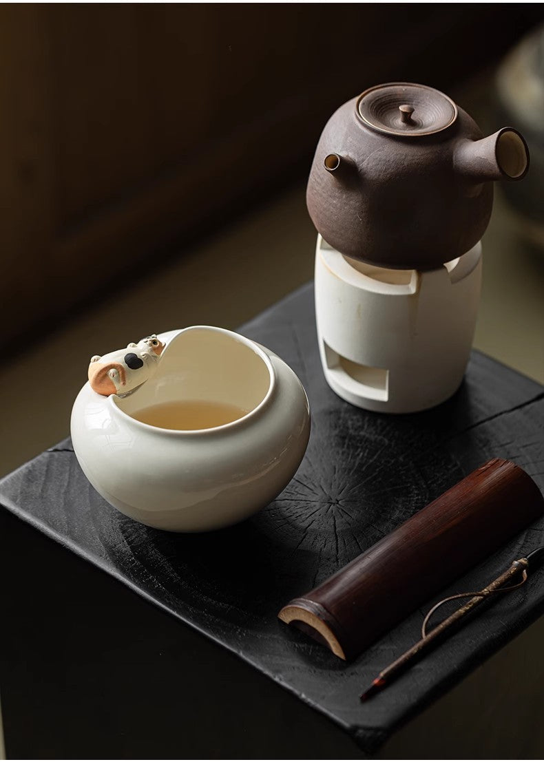 「のんび~り猫」ねこ ボウル 菓子椀 汁椀 お椀 お茶碗 和食器 小鉢 おしゃれ 小付け 深鉢 猫型 置物 インテリア雑貨 550ml 花入 フラワーベース 白磁 生け花 一輪挿し 白い ホワイト 花瓶 花びん 建水 こぼし 茶こぼし 白 水孟 茶道具 中国茶器 台湾茶器 手作り 器 IwaiLoft