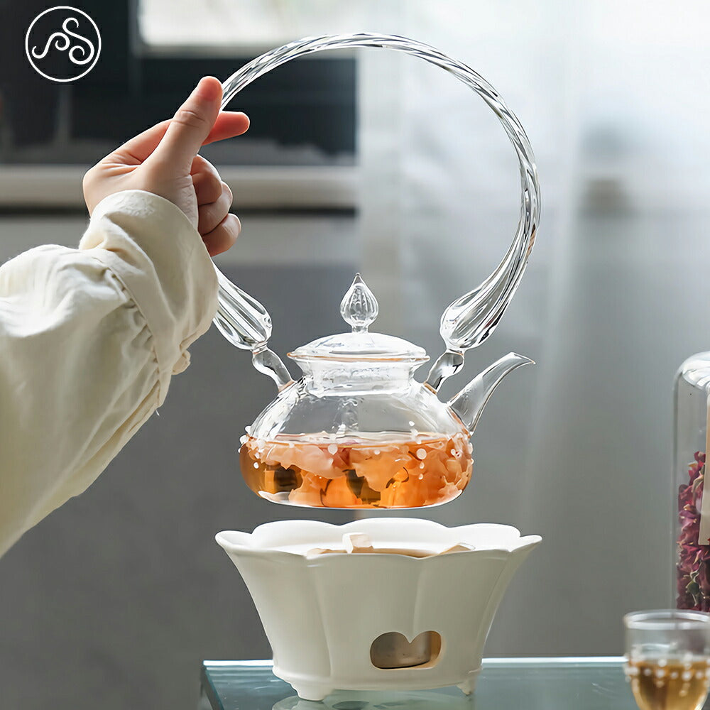 IwaiLoft 十卿 Glass Art 工芸作家作品 耐熱ガラス 夢 ティーポット