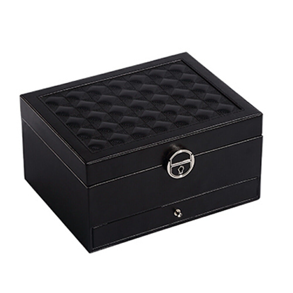 ジュエリーボックス アクセサリーケース 大容量 仕切り調整 1段 2段 PU おしゃれ 高級 宝石箱アクセサリー 収納 ケース 指輪 リング/ピアス/ネックレス/メガネ/時計収納 小物収納 玄関 IwaiLoft