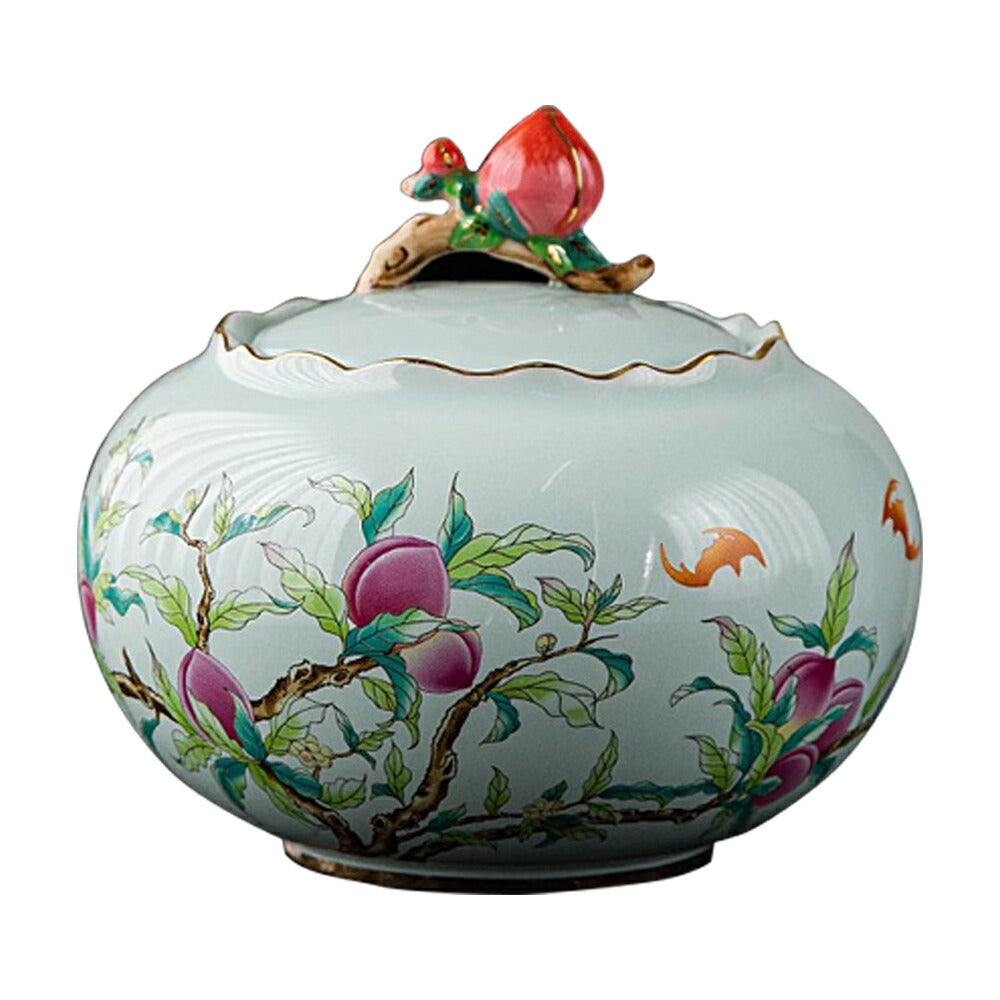 美しい質感の茶筒 米びつ ライスメジャー 収納ジャー 茶入 お茶缶 八寶 紅茶 コーヒー豆 小物収納 景徳鎮 陶磁器 シノワズリ 水栽培 花瓶 インテリア おしゃれ 防湿保存 IwaiLoft お菓子 穀物収納 保存缶