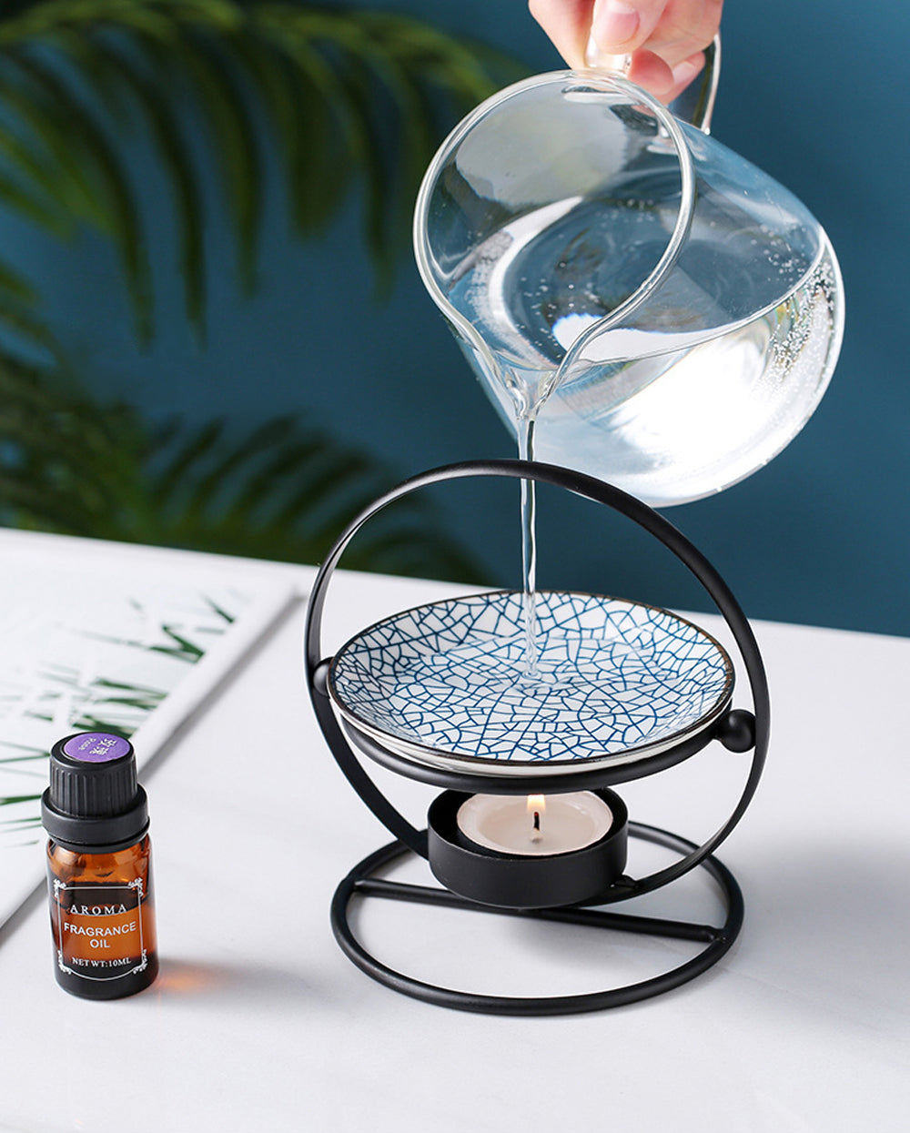 IwaiLoft アロマポット 陶器 アロマ炉 アロマキャンドルホルダー キャンドルバーナー アロマバーナー アロマディフューザー 香炉 茶香炉 アロマ炉 お部屋飾り-2