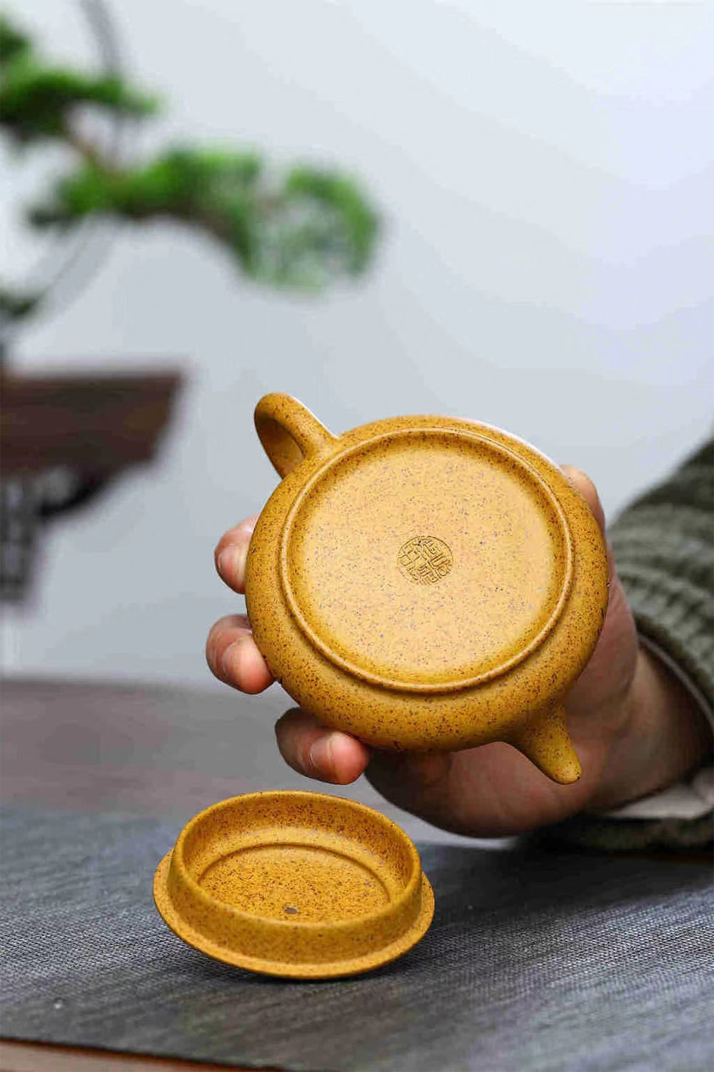 IwaiLoft 本番 中国宜興 紫砂 茶壺 急須 オシャレ 紫砂壷 黄金段泥 中国茶器 明炉 ハンドメイド・手作り