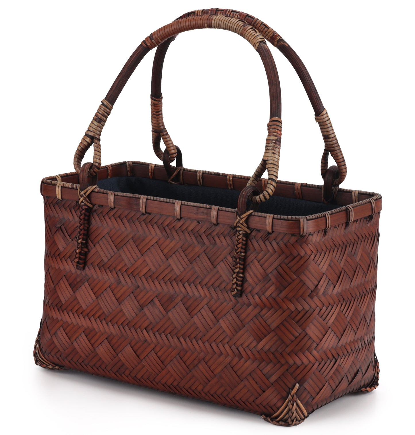 IwaiLoft かごバッグ レディース 竹かご バッグ 軽量 人気 ハンドメイド 手提げカバン 竹編みバッグ 竹製 ハンドバッグ 籠バッグ 巾着 夏 花火大会 浴衣 着物 伝統工芸品