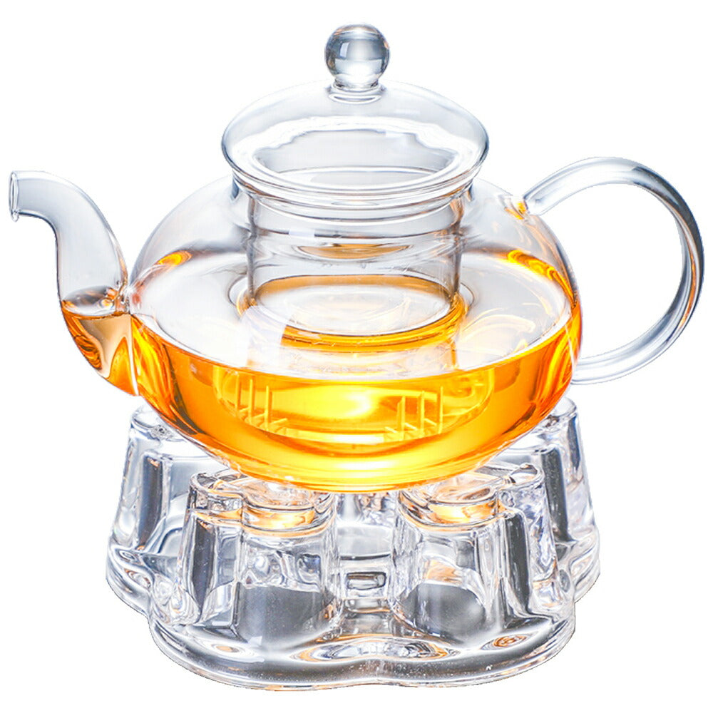 IwaiLoft 癒し 耐熱ガラス ティーポット ティーセット ガラス 急須 ティーフォーツー ガラス製ポット 紅茶 フルーツティー リーフティー 花茶 工芸茶 ハーフティー に 直火可 あす楽対応 送料無料