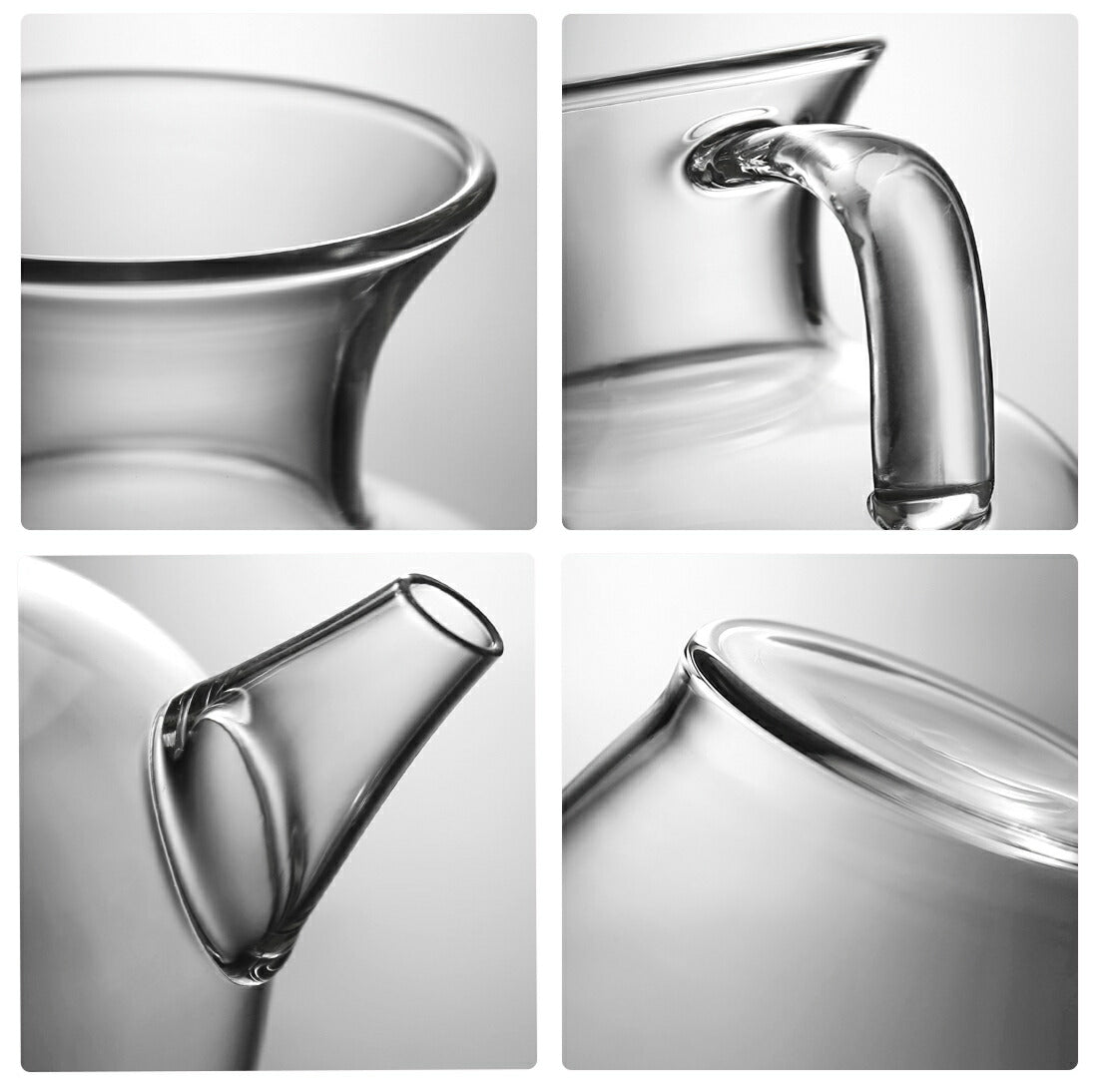 雫 IwaiLoft ピッチャー 冷水筒 耐熱ガラス 麦茶ポット ガラスポット ウォーターピッチャー ウォーターカラフェ クリア ジャグ 水差し ドリンクピッチャー ピクルスポット【送料無料】【直火対応】530mL/1000mL