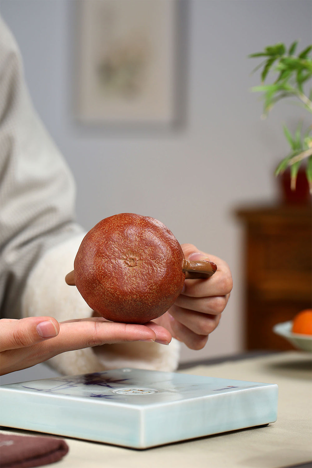 IwaiLoft 本番 中国宜興 紫砂 茶壺 急須 オシャレ 紫砂壷 朱泥 中国茶器 仿生 ハンドメイド・手作り