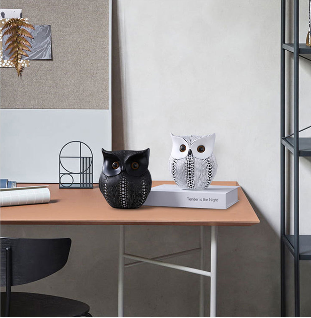 IwaiLoft フクロウ オブジェ かわいい 縁起物 工芸品 おしゃれ ふくろうの置物 インテリア雑貨 室内飾り 癒し グッズプレゼント 誕生日 お祝い 記念日 贈り物に