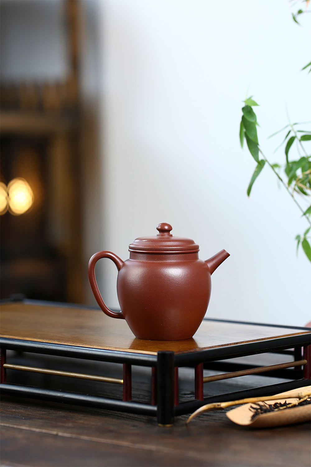 IwaiLoft 本番 中国宜興 紫砂 茶壺 急須 オシャレ 紫砂壷 朱泥 中国茶器 紅泥 美人肩 ハンドメイド・手作り