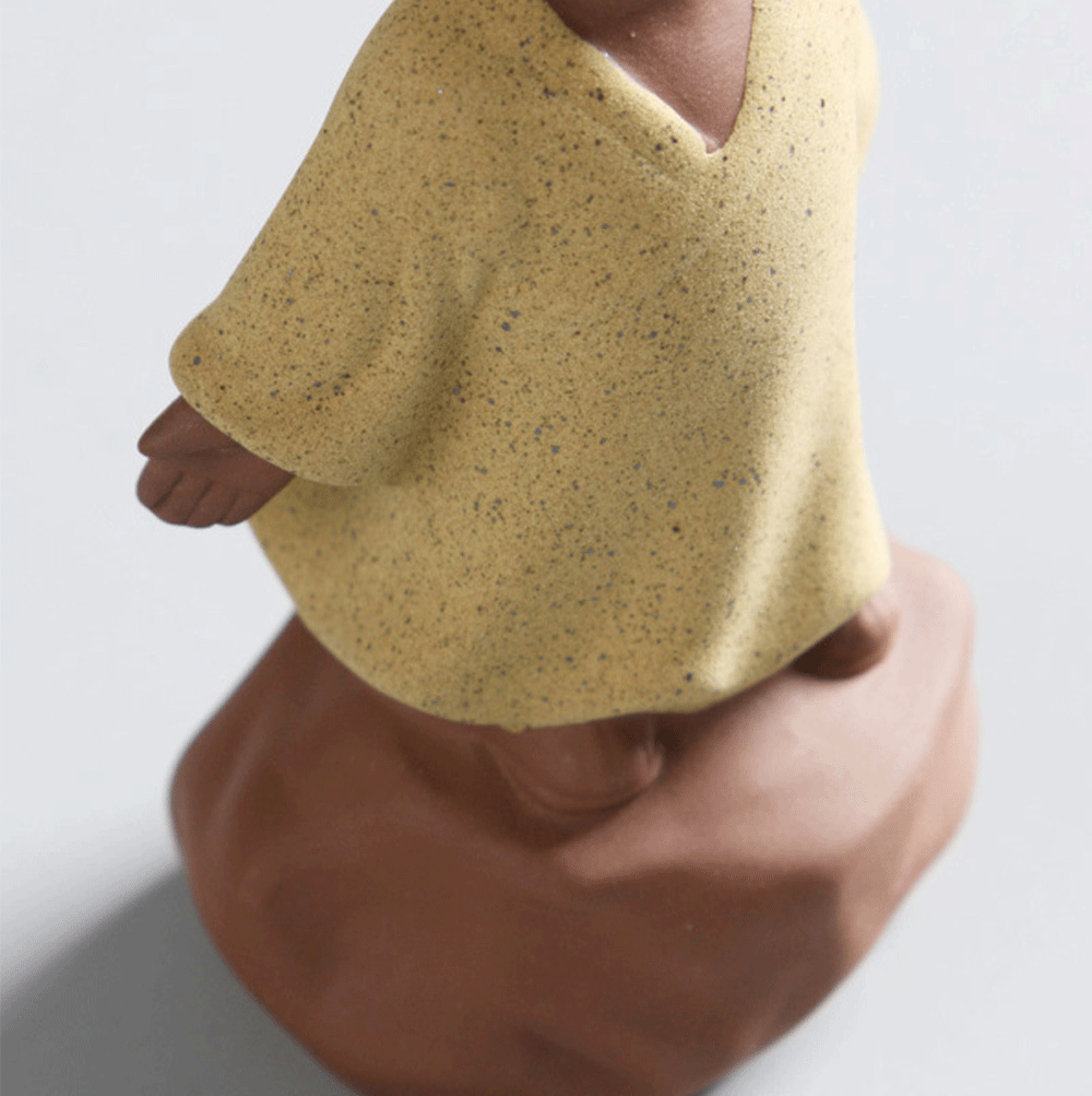 IwaiLoft 小仏 陶器 仏像 茶寵 手作り オブジェ かわいい 縁起物 工芸品 民芸 風水グッズ 風水アイテム 彫像 陶磁器 茶玩 茶ペット 書斎 和室 茶道 茶道具 紫砂