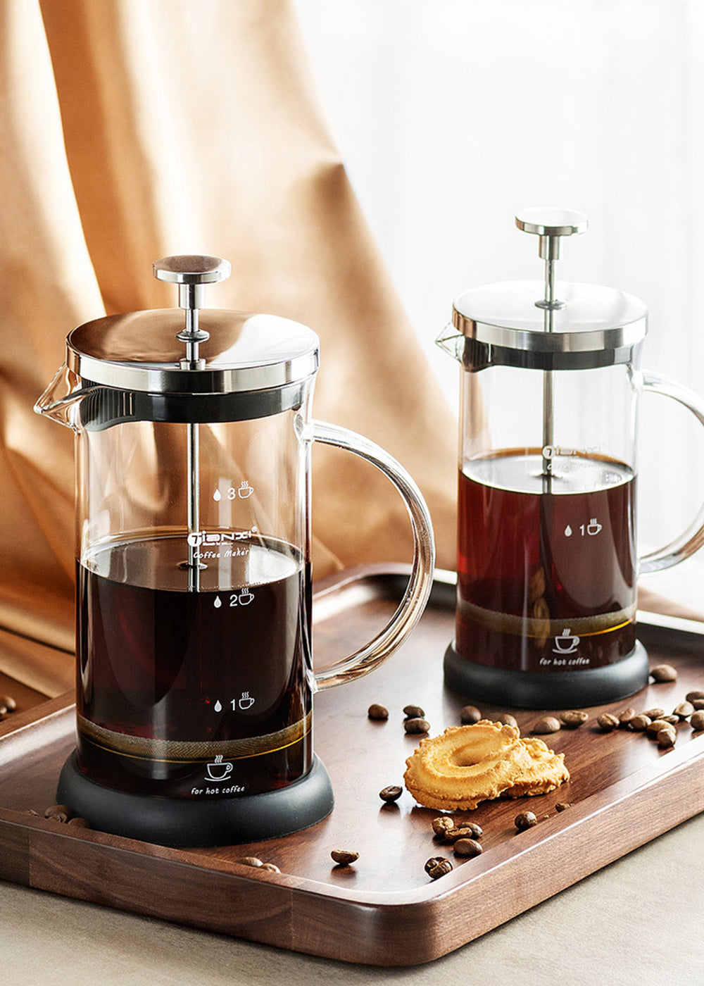 IwaiLoft 宝石のような コーヒープレス フレンチプレス コーヒーメーカー 350mL/600mL/1000mL ブレイクタイム