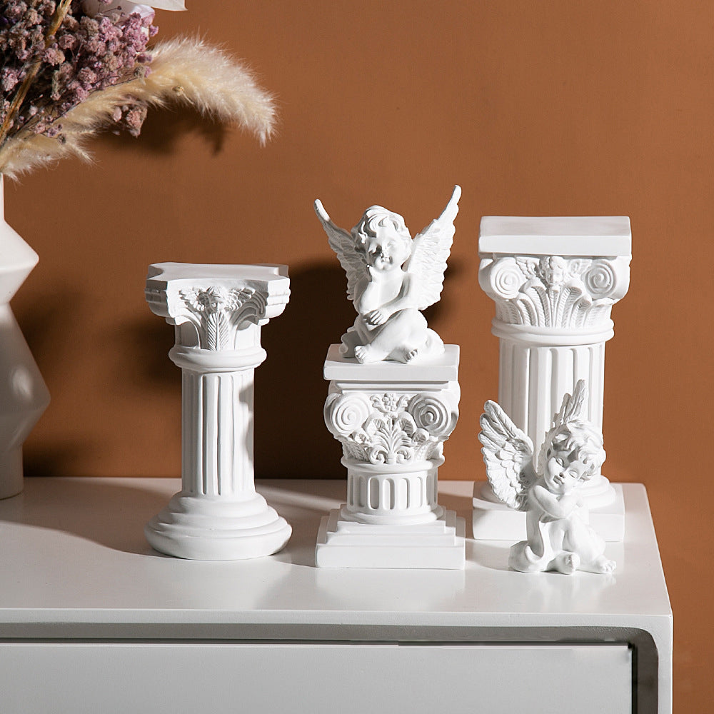 IwaiLoft 彫像 白 オブジェ かわいい 縁起物 工芸品 彫像 おしゃれ 天使の置物 祈り 人形 インテリア雑貨 室内飾り 癒し グッズ エンジェルシリーズ 女の子 プレゼント 誕生日 お祝い 記念日 贈り物に