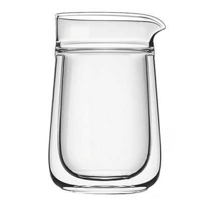 IwaiLoft ダブルウォールカラフェ 260ml 二層断熱 結露しにくい ガラス コーヒーサーバー ダブルウォールピッチャー 耐熱ガラスポット ウォーターピッチャー ウォーターカラフェ クリア ジャグ ガラスピッチャー ドリンクピッチャー 片口 注器 徳利 電子レンジ・食洗機対応