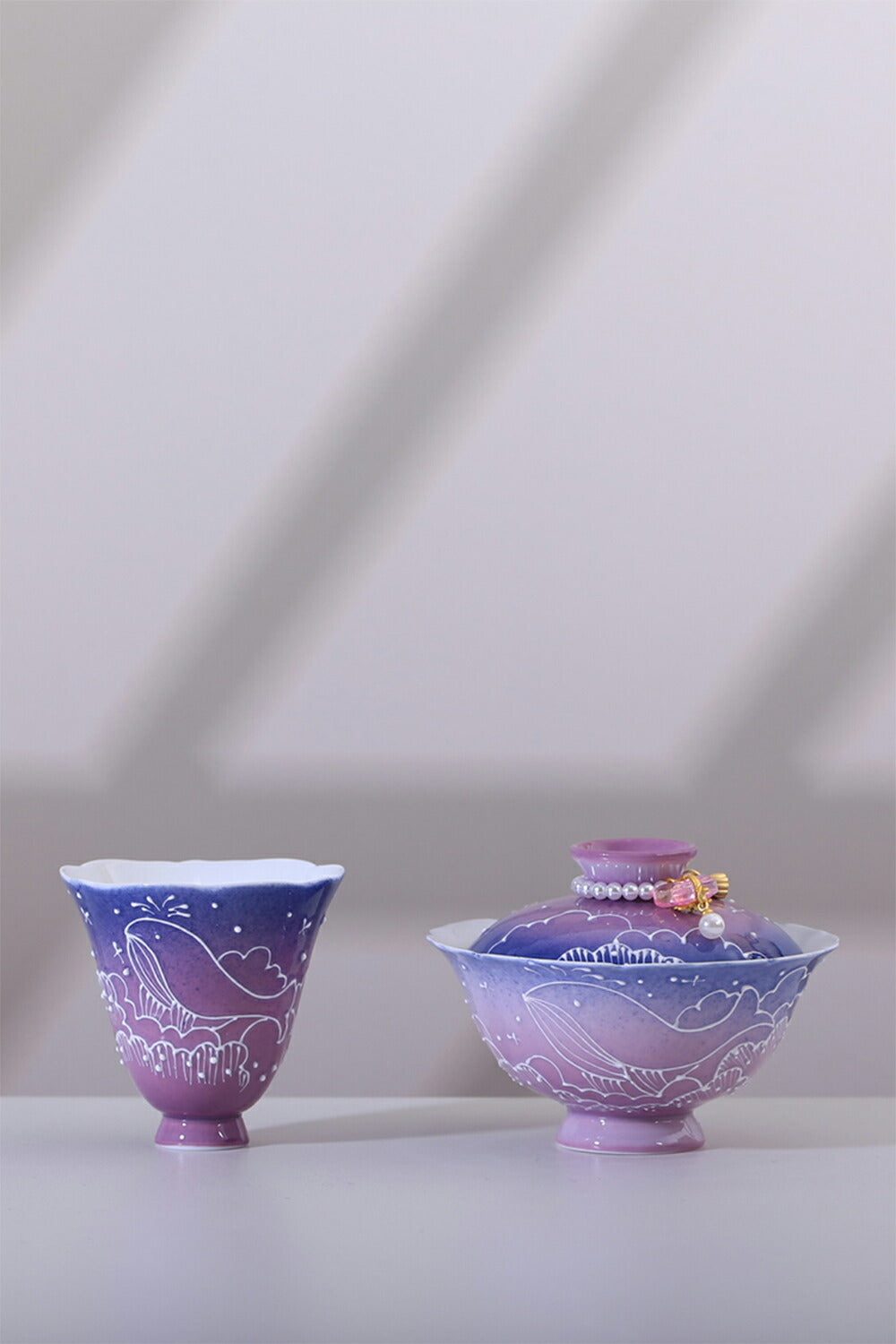 蓮の茶筒シノワズリ中国茶器台湾ルボンボン漢服ロータス陳情令魔道祖師