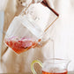 IwaiLoft Handmade Heat Resistant Glass Teapot with Tea Strainer Glass Pot Copper Handle Jumping Tea Pot Fruit Tea Leaf Tea Flower Tea Craft Tea Half Tea Direct Fireable Large Capacity IL-G1968 (Stone Ball, 500mL)