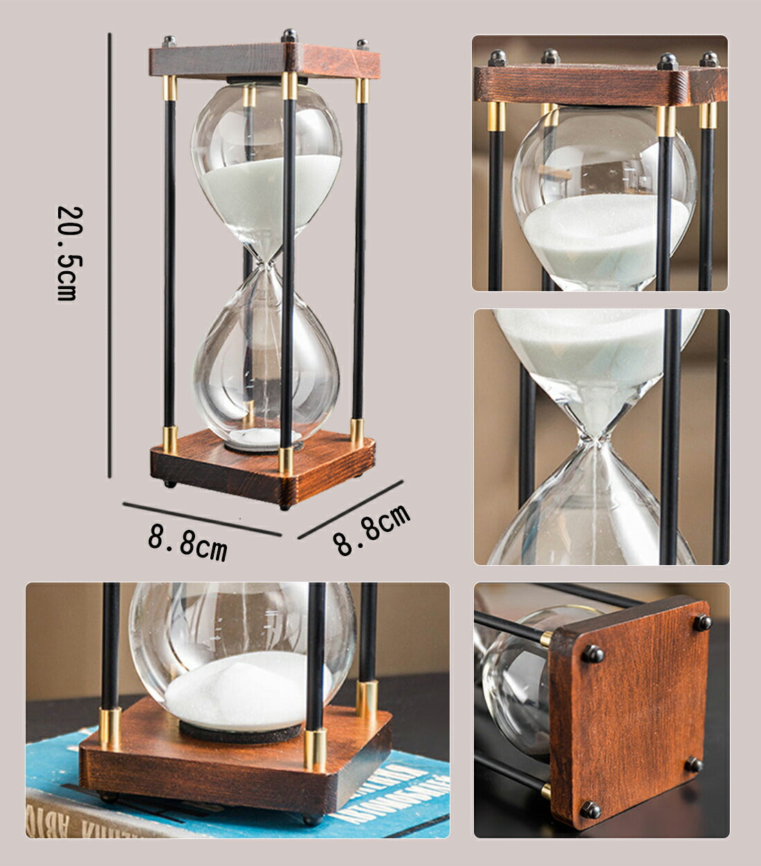 IwaiLoft Antique Hourglass 30 Minutes Colorful Timer Sand Timer Nordic ...