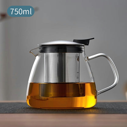 ワンタッチ ティーポット 耐熱ガラス ガラス急須 ガラスティーポット コーヒーサーバー コーヒーポット 冷水筒 ピッチャー 水差し 450mL 750ml 900ml 麦茶ポット ガラスポット ウォーターピッチャー ウォーターカラフェ クリア ジャグ おしゃれ ガラス食器 IwaiLoft