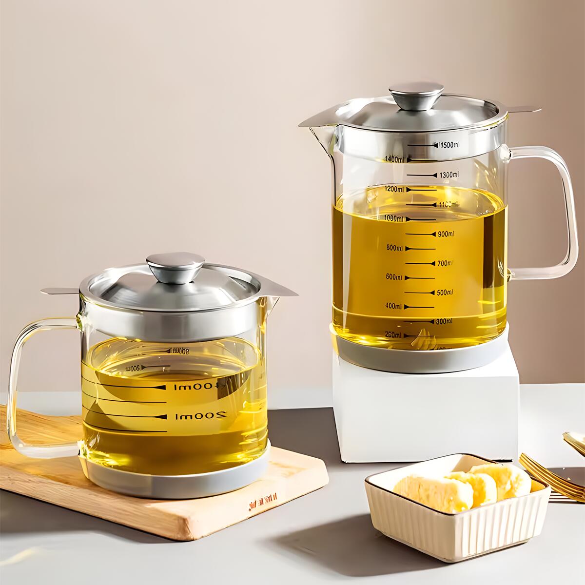 IwaiLoft 日本初 オイルポット 耐熱ガラス  液だれしにくい オイル差し 油差し 醤油差し 調味料ボトル ガラスオイルポット 小サイズ 調味サーバー ドレッシングボトル ドレッシング入れ ヴィネガーボトル 大容量 卓上 丸洗い 油 保存容器 シンプル おしゃれ【送料無料】