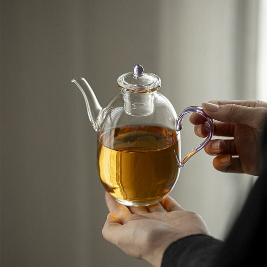 宋遠  耐熱ガラス ティーポット ガラス ガラスポット ガラス急須 小サイズ 320ml 紅茶ポット コーヒーサーバー コーヒーポット ガラスピッチャー 片口 酒器 フルーツティー ハーブティー ポット アフタヌーンティー 母の日 プレゼント IwaiLoft