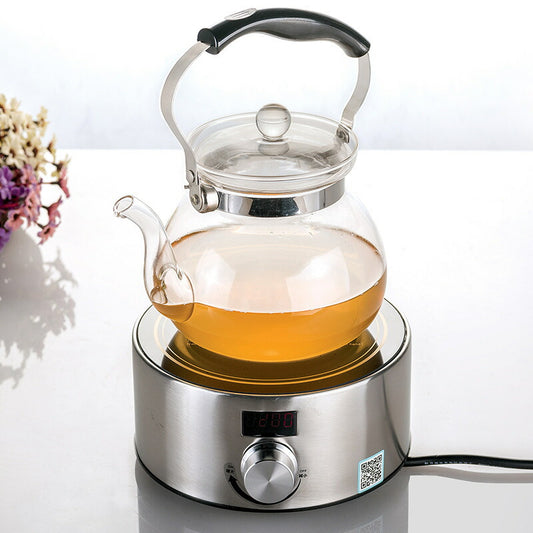 IwaiLoft 直火対応 耐熱ガラス やかん ティーポット ガラスケトル コーヒーケトル ガラスティーポット 1200ml ガラスポット ジャンピング 紅茶ポット フルーツティー 花茶 リーフティーポット 母の日 ギフト