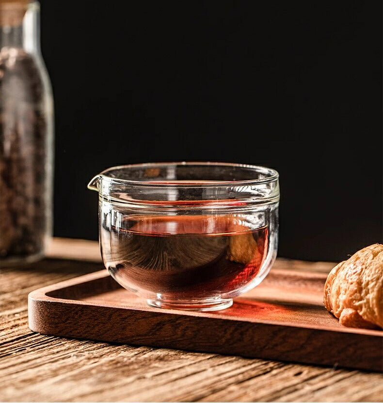 IwaiLoft ダブルウォールカラフェ 260ml 二層断熱 結露しにくい ガラス コーヒーサーバー ダブルウォールピッチャー 耐熱ガラスポット ウォーターピッチャー ウォーターカラフェ クリア ジャグ ガラスピッチャー ドリンクピッチャー 片口 注器 徳利 電子レンジ・食洗機対応