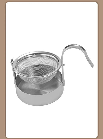 IwaiLoft 北欧 金属製 茶こし 茶漉し  回転式 ミラー 受け皿 ゴールド ティーストレーナー（茶こし）ドリッパー フィルター ティーストレーナー ガラス 紅茶 ステンレスの茶こし 急須 マグカップ ティーポット など用 取っ手付き ちゃこし 茶道具 ギフト プレゼント