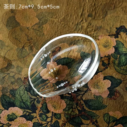 IwaiLoft Glass Art 作家作品 耐熱ガラス 茶合 さごう 茶量 お茶 茶葉 茶箕 中国茶 茶道具 中国茶器 茶則 台湾 茶雑貨 おしゃれ 茶器 手作り 茶芸 ティータイム 煎茶道具 送料無料
