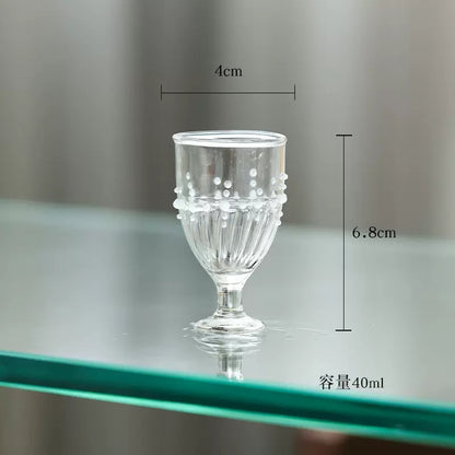 IwaiLoft  Glass Art 美しい ティーグラス 冷茶グラス 湯呑み おしゃれ 50ml グラス 耐熱ガラス 小 小鉢 ガラス 小さめ デザート・アミューズカップ 盃 酒杯 足つき ミニボール 豆鉢 デザート鉢 ワイングラス シャンパングラス ティーカップ ティーコップ カクテルグラス
