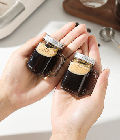 Super cute ガラス瓶 蓋付 ジャム瓶 濃縮コーヒー液分け瓶 小瓶 小 ガラスボトル ビン詰め かわいい 小分け 四角形 キューブ型 可愛い 詰め替え容器 携帯用 空き瓶 ツイストキャップ付 食料瓶DIY 錠剤 保存容器 保存 密閉 遮光 防湿 アウトドア IwaiLoft