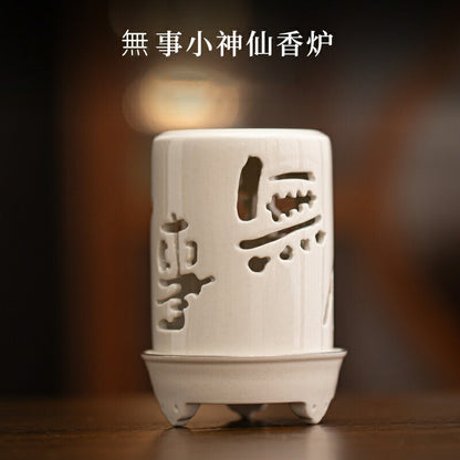 癒し 香炉 猫 ねこ お香・線香立て 瓢箪 ひょうたん 磁器 ネコグッズ ペット 仏具 かわいい 香皿 キャンドルホルダー キャンドルスタンド ティーライトホルダー 装飾 キャンドル立て キャンドルランプ おしゃれ アンティーク レトロ調 茶芸 茶席 工芸品・縁起物 IwaiLoft