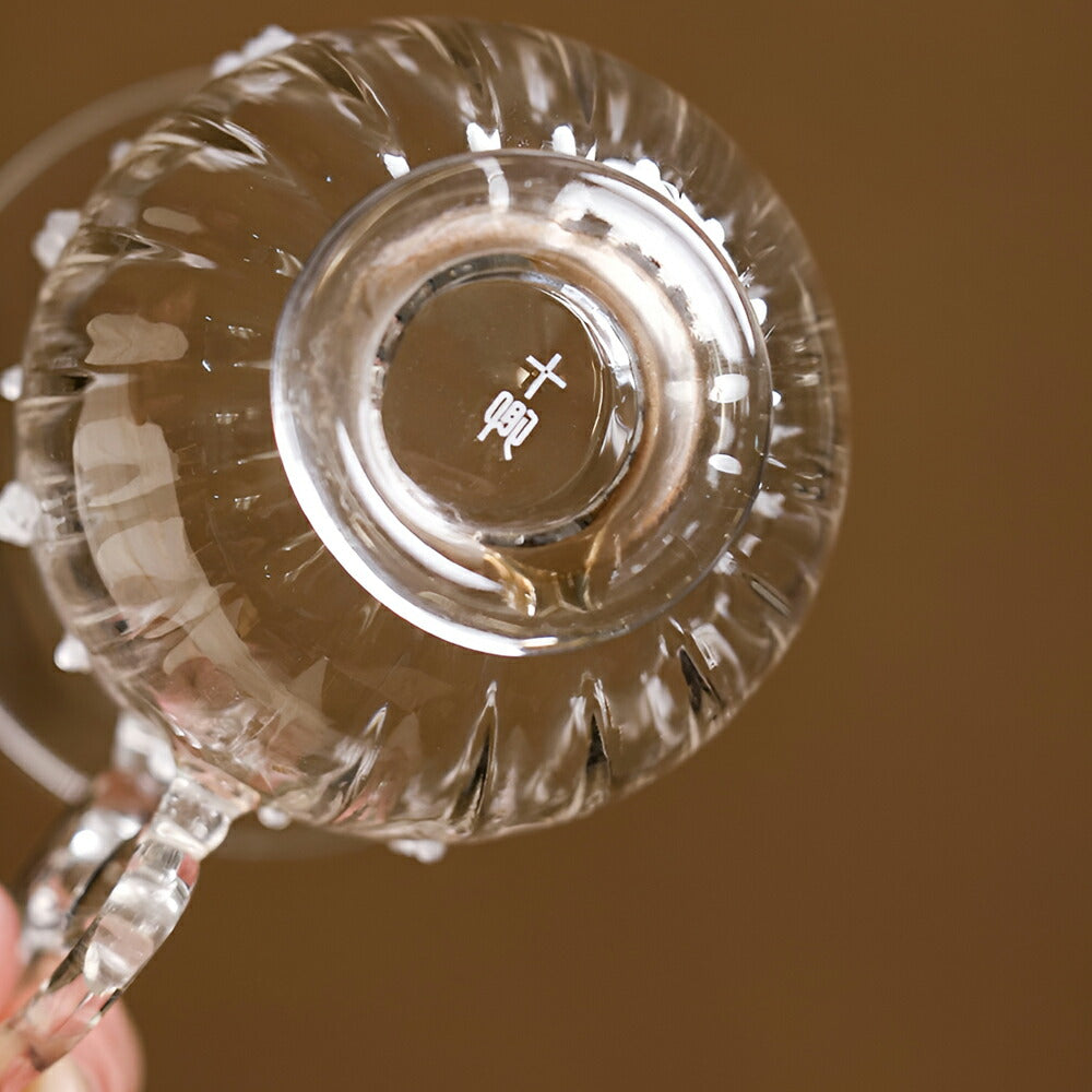 IwaiLoft 十卿 Glass Art 工芸作家作品 夢 マグカップ ガラスピッチャー 耐熱ガラス 片口 180ml 徳利 酒器 日本酒 片口注器 ミルクピッチャー 小鉢 取り鉢 片口鉢 手作り 和食器 シンプル 中国茶器 公道杯 ティーサーバー 茶海 分茶器 化粧箱付き