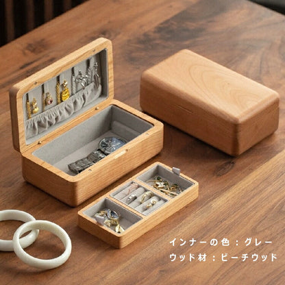 高級 指輪ケース リングケース 木製 収納 小さい ミニサイズ おしゃれ アクセサリーケース 婚約指輪入れ 婚約指輪収納 持ち運び リングボックス 携帯 外出 旅行便利 結婚式 結婚お祝い プレセント IwaiLoft