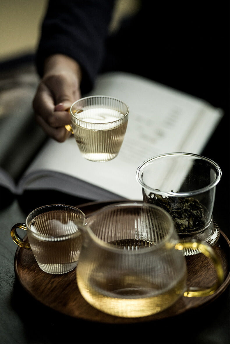 なつめ 直火 新作 耐熱ガラス ティーポット 筋紋 筋入 ガラス ガラスポット ガラス急須 小 500ml 600ml 茶こし付き 木製つまみ 紅茶ポット コーヒーサーバー コーヒーポット ガラスピッチャー 片口 酒器 ハーブティー ポット アフタヌーンティー 母の日 プレゼント IwaiLoft