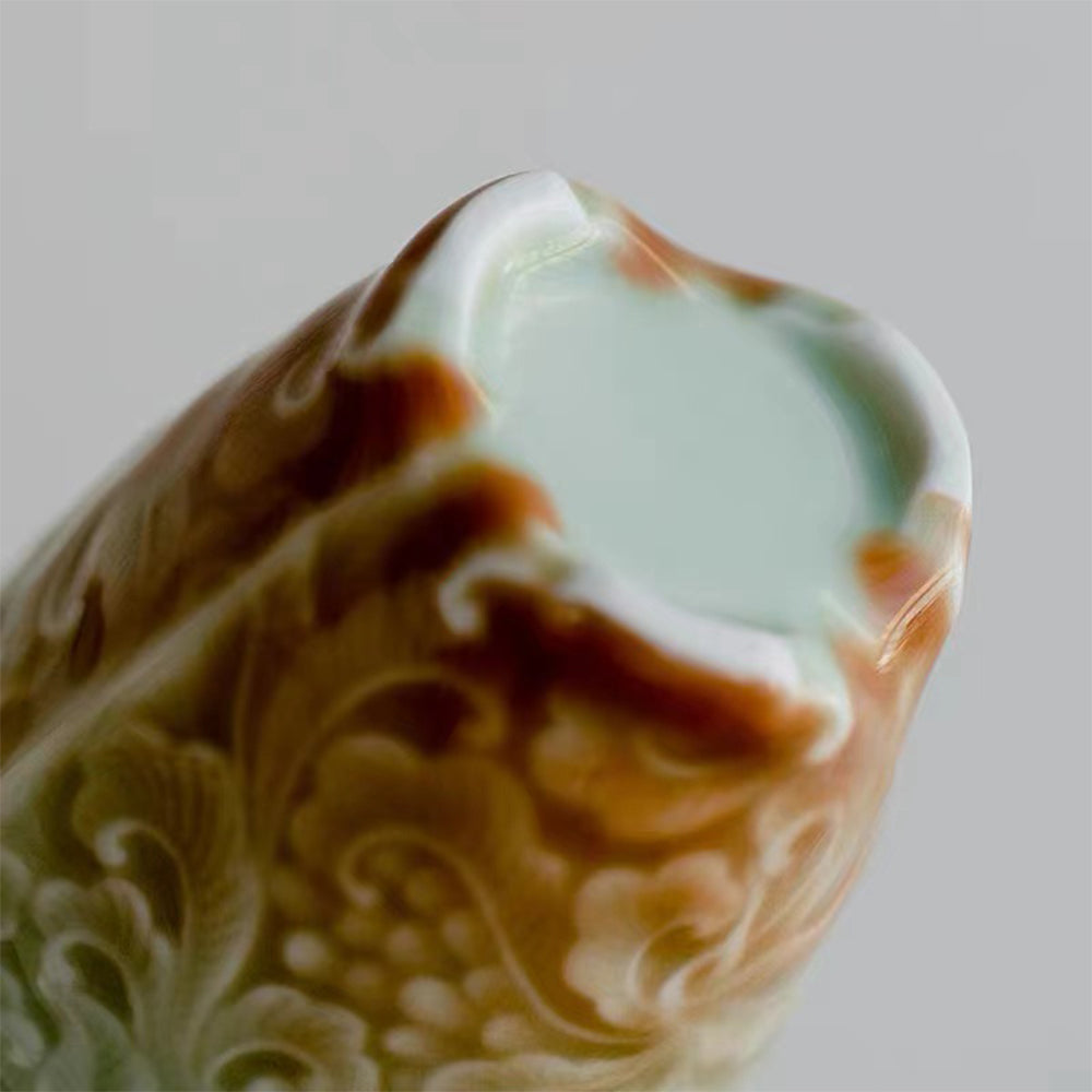 IwaiLoft 手作り 陶磁器ボウル 陶磁グラス 片口 酒器 陶磁器 日本酒 片口注器 ミルクピッチャー  小鉢 取り鉢 片口鉢 和食器 シンプル 中国茶器 公道杯 ティーサーバー 茶海 分茶器 180mL