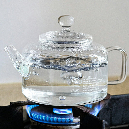 十三夜月 耐熱ティーポット ガラス 直火 1300ml 1.3L ガラスティーポット 耐熱ガラス やかん 薬膳 大容量 煮出し 湯沸かし器 薬膳ポット 透明 ジャンピング 紅茶ポット 蒸茶 煮茶 に 母の日 ギフト お茶のある暮らし お茶の時間IwaiLoft