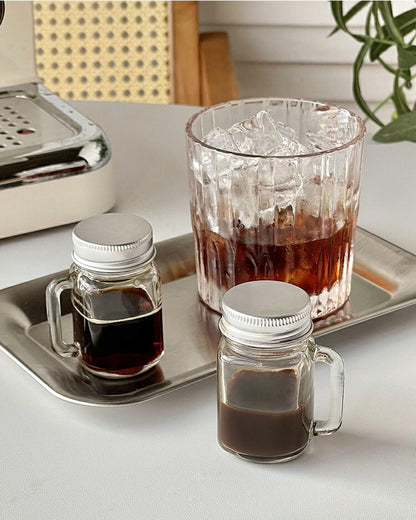 Super cute ガラス瓶 蓋付 ジャム瓶 濃縮コーヒー液分け瓶 小瓶 小 ガラスボトル ビン詰め かわいい 小分け 四角形 キューブ型 可愛い 詰め替え容器 携帯用 空き瓶 ツイストキャップ付 食料瓶DIY 錠剤 保存容器 保存 密閉 遮光 防湿 アウトドア IwaiLoft