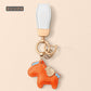 ★楽天3位受賞★ 新作 馬と蹄鉄のキーホルダー 縁起の良い馬と馬蹄 キーホルダー 皮革 バッグチャーム 飾り うま 馬 モチーフ アクセサリー 革小物 軽量 薄型 小型 おしゃれ かわいい レザーキーリング キーイング 車の鍵 カギ かぎ ストラップ 財布  kiyokyou