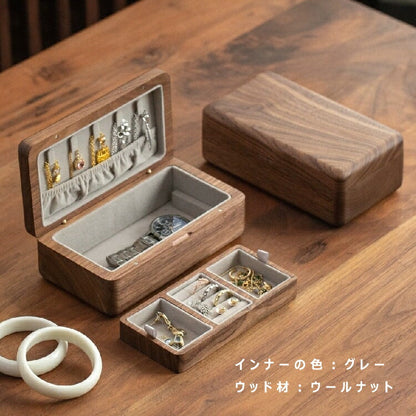 高級 指輪ケース リングケース 木製 収納 小さい ミニサイズ おしゃれ アクセサリーケース 婚約指輪入れ 婚約指輪収納 持ち運び リングボックス 携帯 外出 旅行便利 結婚式 結婚お祝い プレセント IwaiLoft