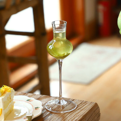 Tulip・SNSで話題 耐熱ガラス ゴブレット グラス 高足 脚付グラス 耐熱ガラス ワイングラス ブランデーグラス シャンパングラス ティーコップ ティーグラス カクテルグラス 電子レンジOK 敬老の日 贈り物 記念日　母の日 プレゼント ギフト IwaiLoft