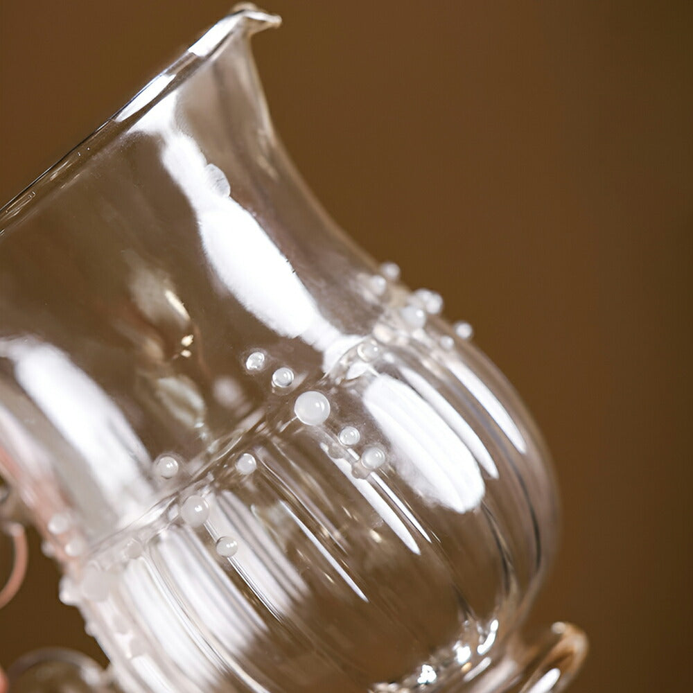 IwaiLoft 十卿 Glass Art 工芸作家作品 夢 マグカップ ガラスピッチャー 耐熱ガラス 片口 180ml 徳利 酒器 日本酒 片口注器 ミルクピッチャー 小鉢 取り鉢 片口鉢 手作り 和食器 シンプル 中国茶器 公道杯 ティーサーバー 茶海 分茶器 化粧箱付き