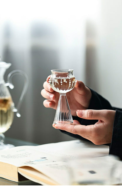 Glass Art 鈴? 耐熱ガラス ティーポット ガラス 急須 ガラスティーポット 250ml 筋紋 筋入 地炉利 ちろり ガラス製ポット 紅茶ポット お茶ポット ガラスポット 冷酒器 冷酒カラフェ アフターティー お家ティータイム IwaiLoft 母の日 プレゼント