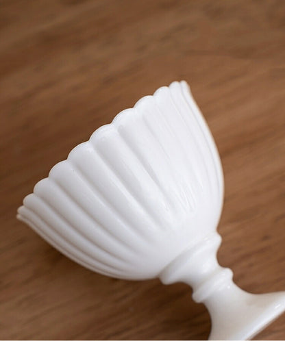 2個セット ゴブレット おしゃれ 白い器 グラス 小鉢 小さめ 50ml 70ml 白磁 花形 菊形 デザート・アミューズカップ 盃 酒杯 足つき ミニボール 豆鉢 デザート鉢 冷茶グラス ブランデーグラス シャンパングラス ティーカップ ティーグラス カクテルグラス IwaiLoft