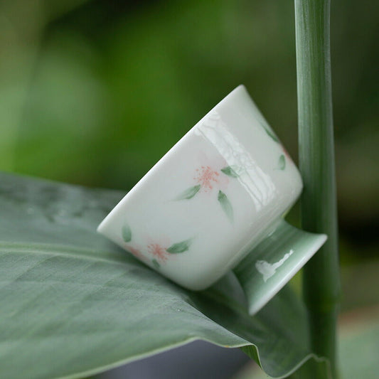 IwaiLoft 日常の何気ないひとときをぜひお楽しみください 白玉 茶杯 茶器 素焼 湯のみ 湯呑み お茶 カップ コップ グラス 陶磁器 来客用 お茶用品 ティーウェア 中国茶器 台湾茶器 贈り物にも 食洗機対応 電子レンジ対応 45mL