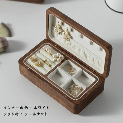高級 指輪ケース リングケース 木製 収納 小さい ミニサイズ おしゃれ アクセサリーケース 婚約指輪入れ 婚約指輪収納 持ち運び リングボックス 携帯 外出 旅行便利 結婚式 結婚お祝い プレセント IwaiLoft