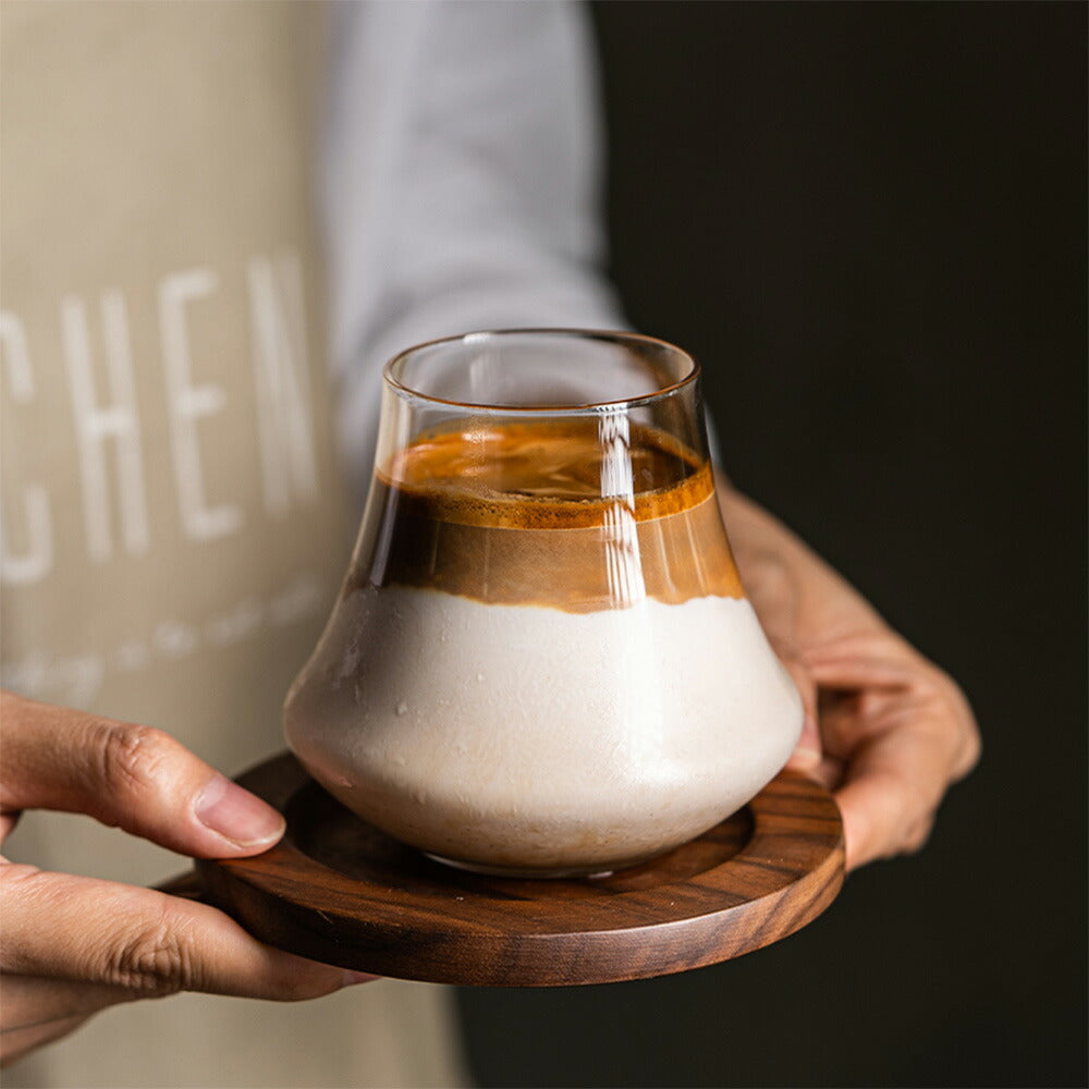 iwailoft 富士山形 グラス タンブラー 320ml 火山 耐熱グラス  デザートアイスコーヒー ガラスコップ ガラスコップ クリア 透明 硝子 ロックグラス おしゃれ お酒 ビールグラス ビアグラス タンブラー 家飲み グッズ おしゃれ ギフト　お買いセット クリスマス プレゼント