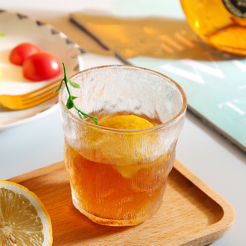 「氷河」紅茶マグカップ 珈琲 耐熱ガラス グラス コップ ティーカップ コーヒーカップ ガラスマグ おしゃれ シンプル 食器 クリア お酒 酎ハイ コーヒーカップ ホット 生ビール コーヒー 紅茶 日本風食器  来客 新生活 父 クリスマス ギフト プレゼント iwailoft